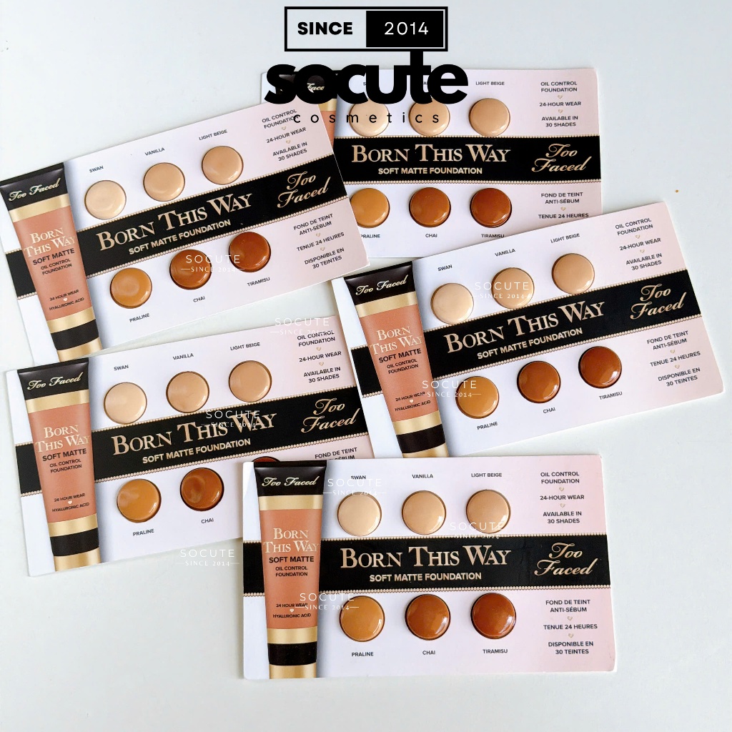 Sample Kem Nền/ Che Khuyết Điểm Too Faced Born This Way Soft Matte 8 Ô Màu