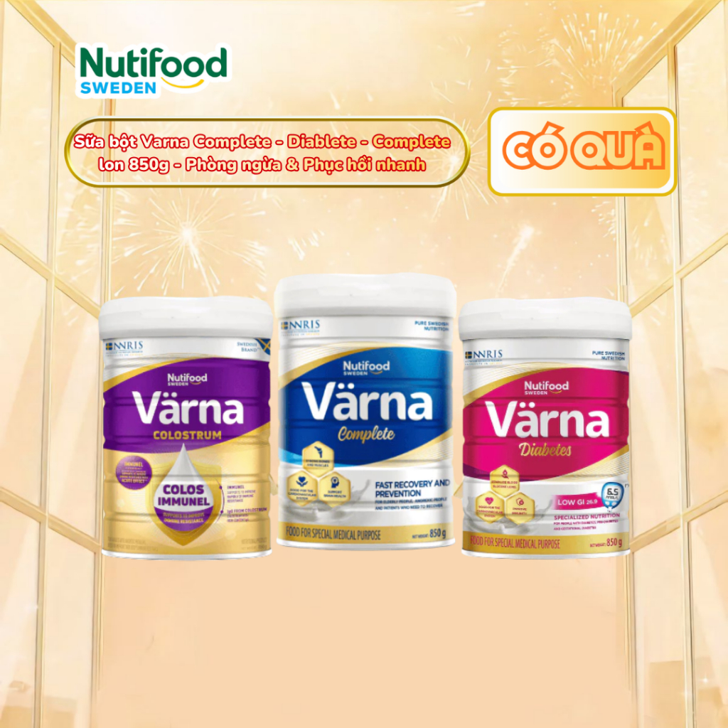 [CÓ QUÀ] Sữa bột Varna Complete - Diablete - Complete lon 850g - Phòng ngừa & Phục hồi nhanh