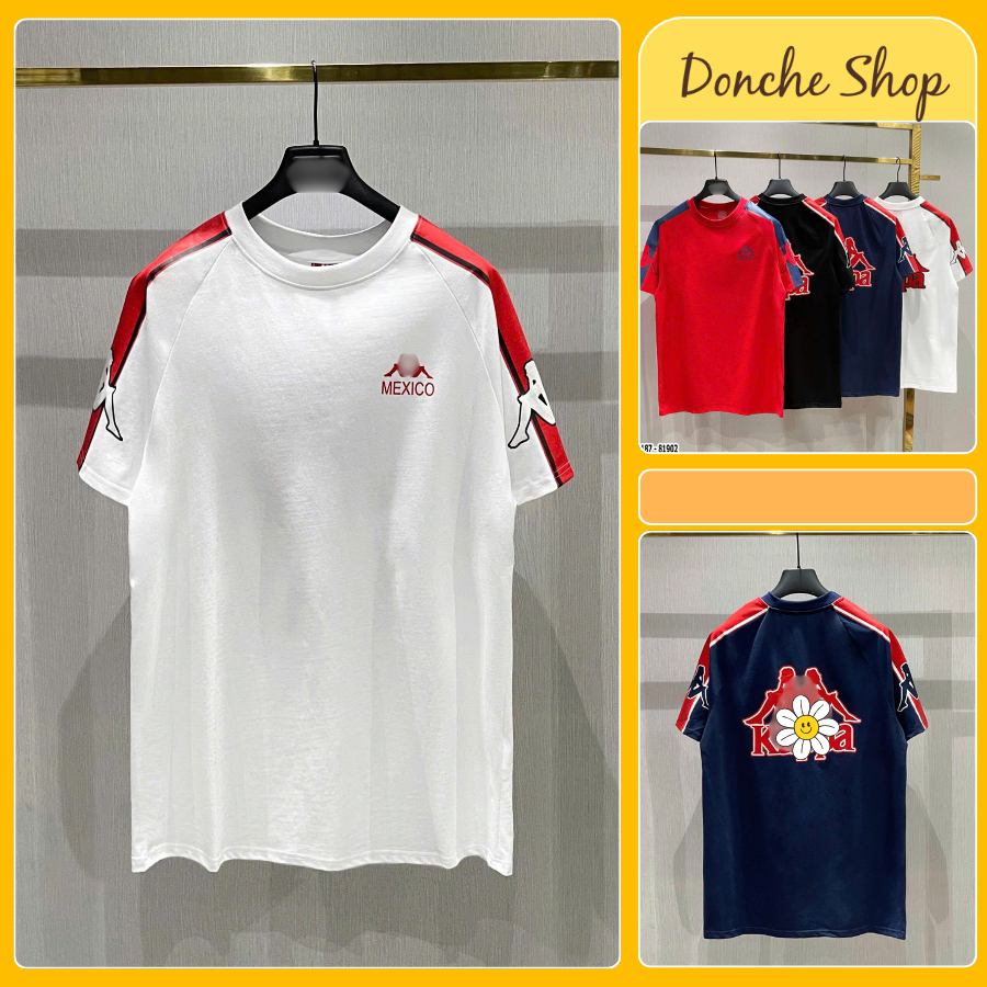 Áo Thun kAPPA InLogo Chữ Mexico Mặt Trước Siêu Đẹp - Áo Phông Nam Nữ KP Chất Cotton Thêu Hình APC018