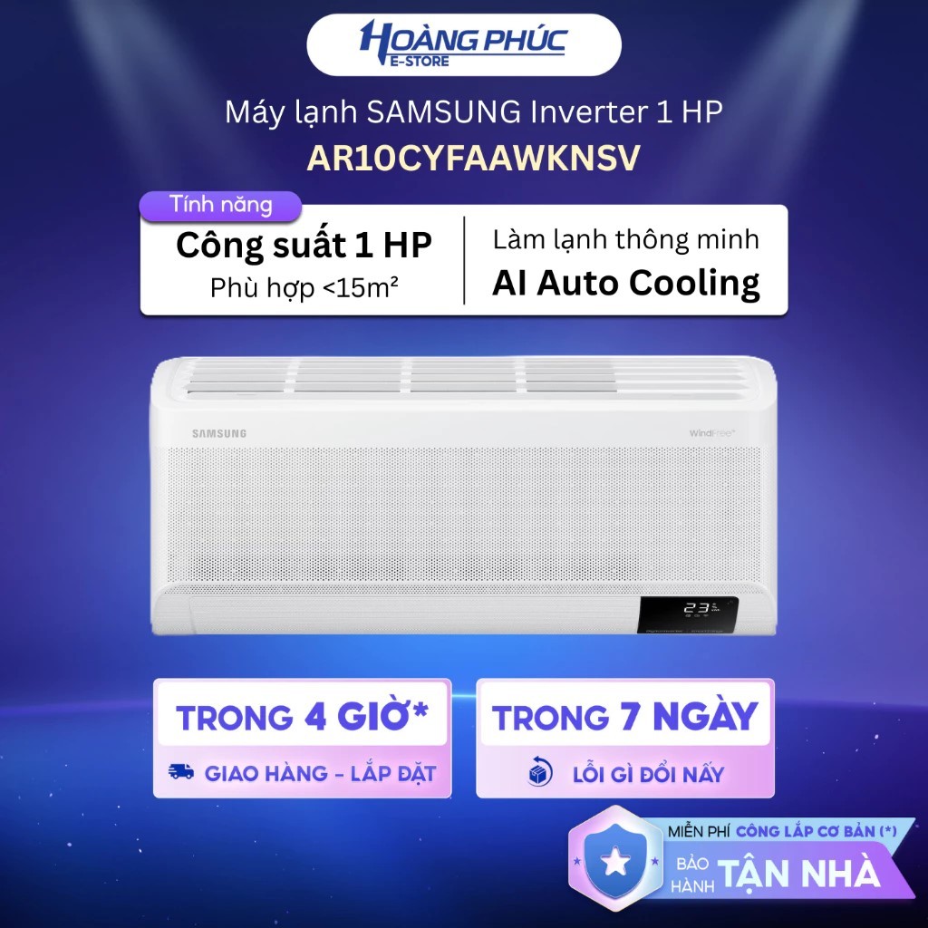 AR10CYFAAWKNSV / AR13CYFAAWKNSV |Máy Lạnh SAMSUNG Bespoke AI WindFree™ 1HP F-AR10CYFAA / 1.5HP F-AR1