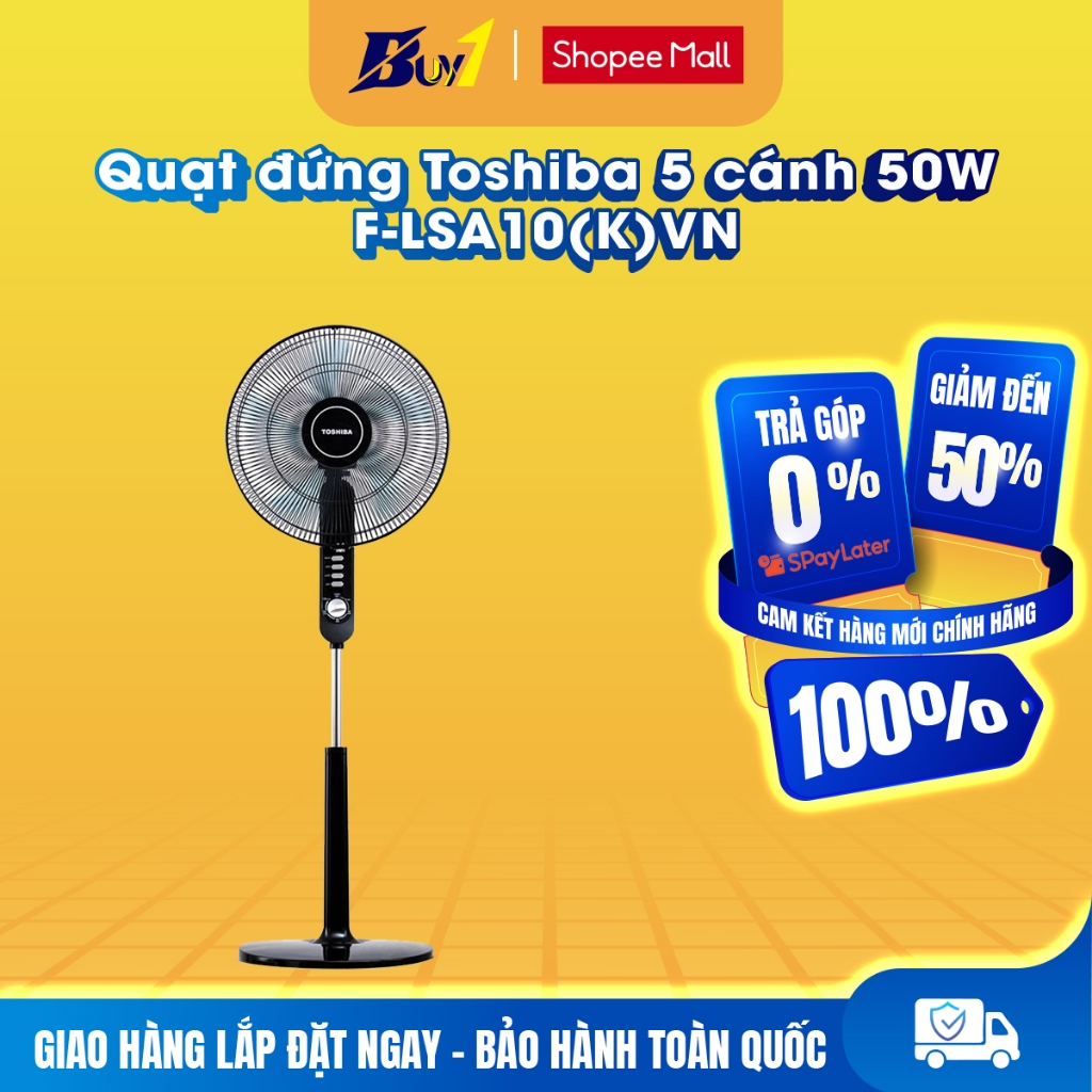 F-LSA10(K)VN - Quạt đứng Toshiba 5 cánh F-LSA10(K)VN 50W - Hàng chính hãng