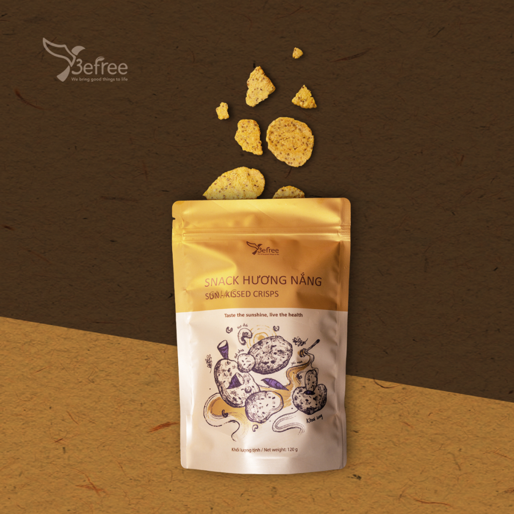 Snack Hương Nắng (Sun-Kissed Crisps) - Giàu Đạm, Chất Xơ, Healthy Snack - Be Free - 120g