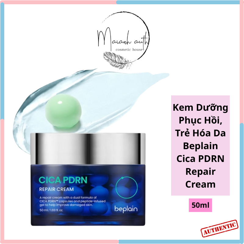 Kem Dưỡng Beplain Cica Pdrn Repair Cream Phục Hồi Cấp Ẩm Tăng Độ Đàn Hồi Da Nhạy Cảm 50ml