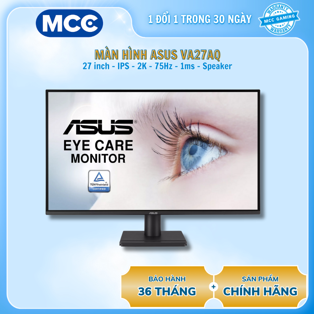 Màn Hình ASUS VA27AQ (27 inch - IPS - 2K - 75Hz - 1ms - Loa)