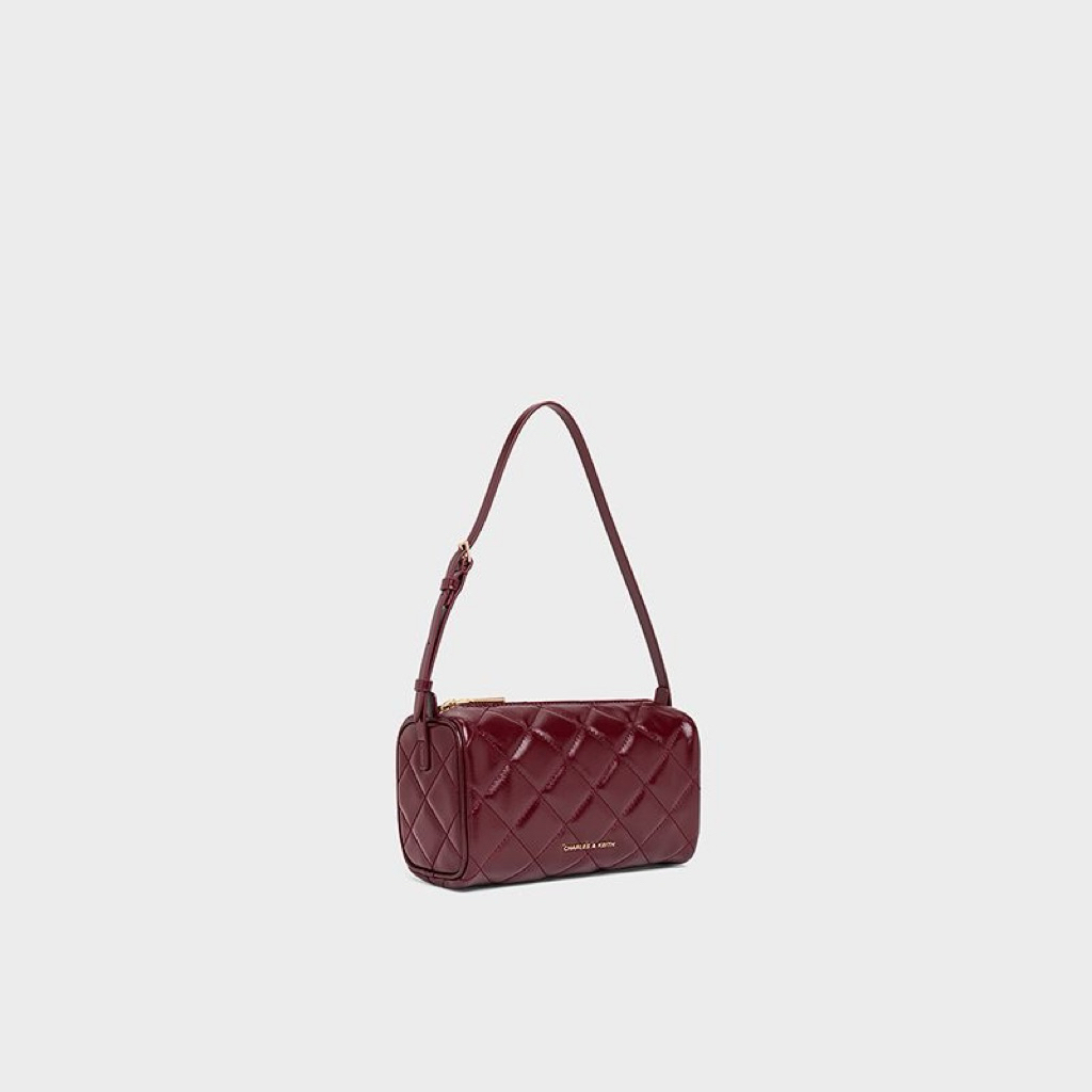 Túi CHARLES & KEITH mùa Đông 2025, dáng vuông nhỏ chần trám, đeo vai & đeo chéo cho nữ (mã CK2-20701