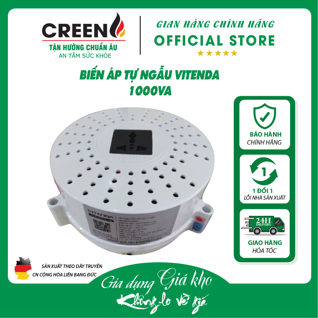 Biến Áp Tự Ngẫu 1500VA-Điện áp ra 100V