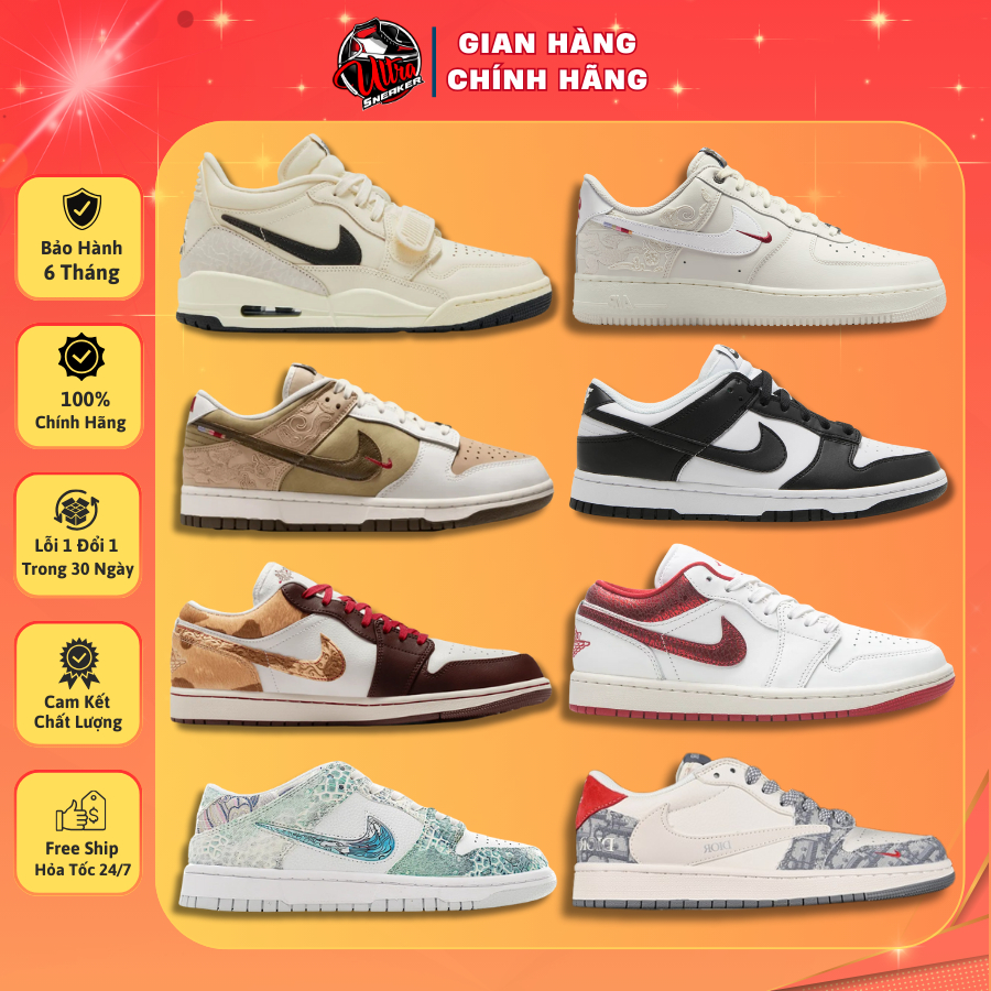Giày AF1 & Jodan 1 Low & Jodan SB Nam Nữ | Tổng Hợp Mẫu Mới Nhất 2026 | Hot Trend | Full Box