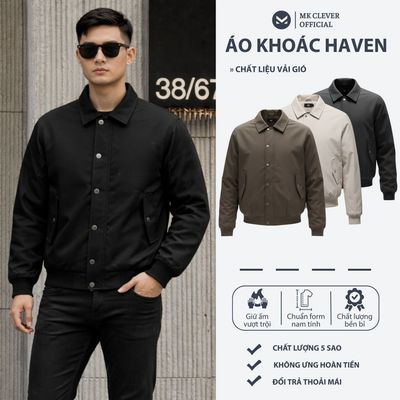 Áo Khoác nam Haven MKCLEVER chất liệu vải gió, mặc nhẹ giữ nhiệt tốt, form dáng trẻ trung chuẩn nam tính 50-90kg