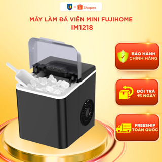 Máy làm đá viên mini Fujihome IM1218 - Công suất 9 viên/ lần siêu tốc 6-9 phút - Bảo Hành 24 Tháng