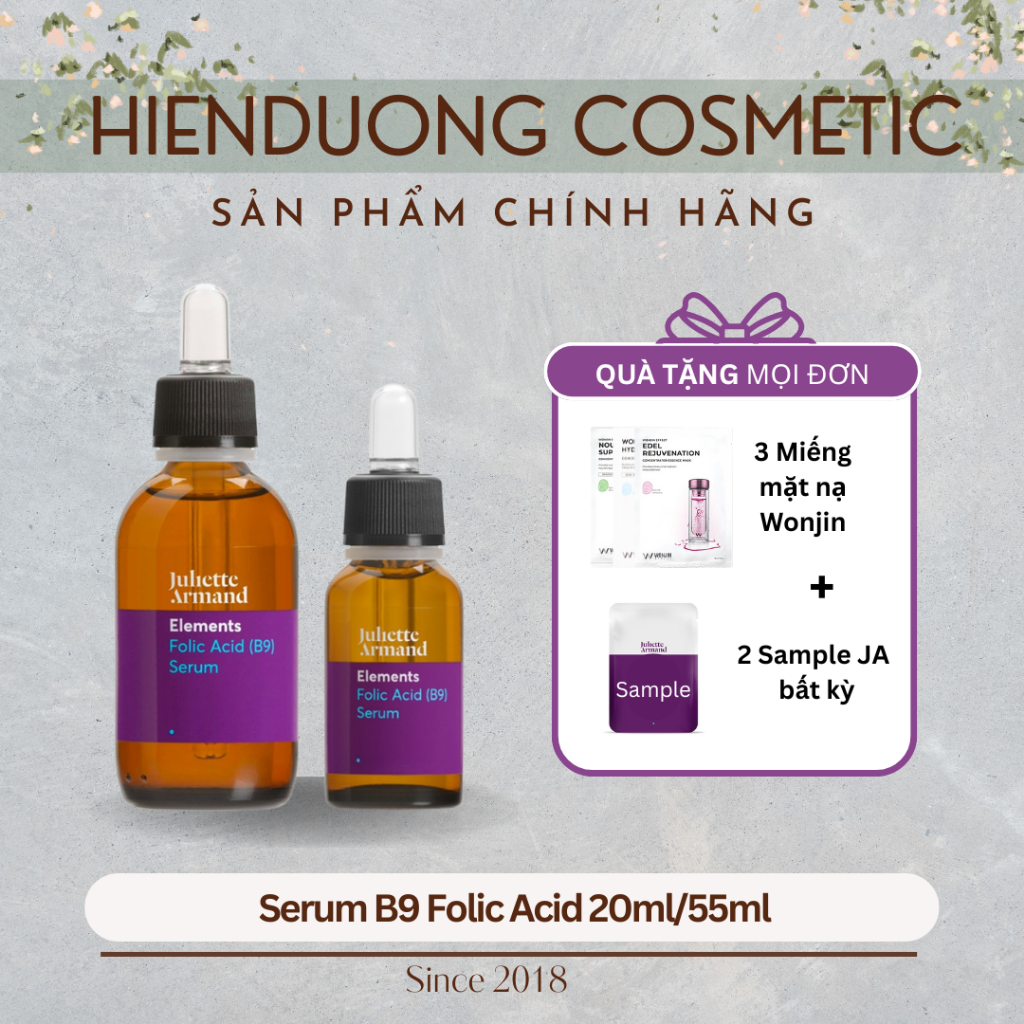 [Đại lý chính hãng] Serum B9 Elements Folic Acid Juliette Armand | Tinh chất phục hồi, dịu da, giảm 