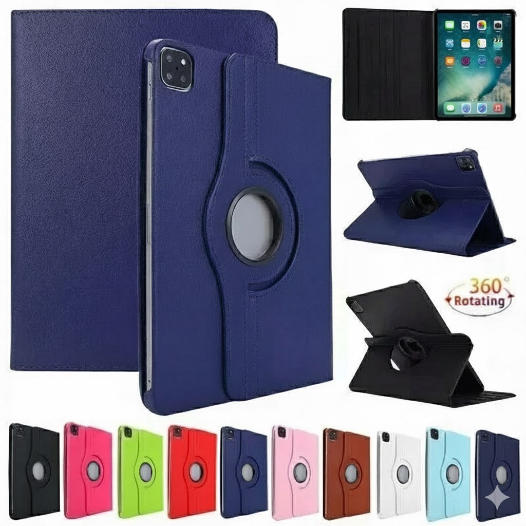 Bao da iPad Pro 11inch 2024 M4 camera vuông xoay 360 độ nhiều màu (model A2836/A2837/A3006)
