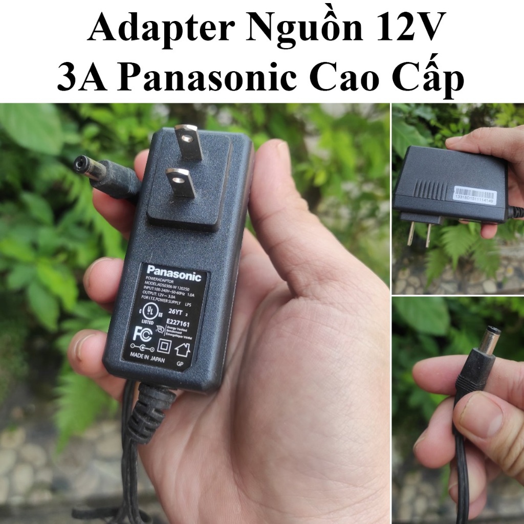 Adapter Nguồn 12V 3A Panasonic Dc 5.5 X 2.5Mm Cao Cấp