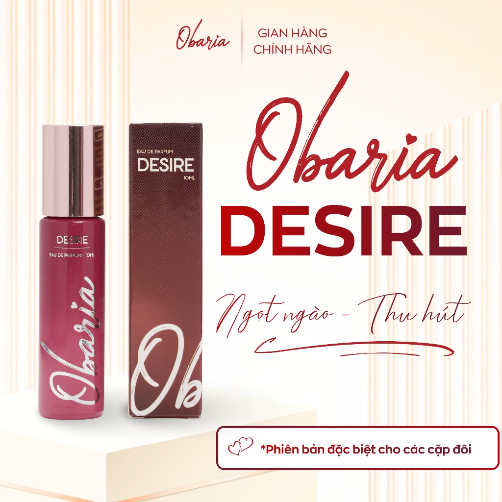 Obaria Desire - Nước hoa vungkin dạng thỏi son hương thơm ngọt ngào thu hút 10ml