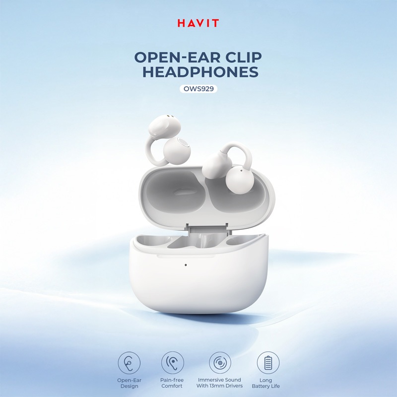Tai Nghe Không Dây Havit OWS929 | Kiểu Dáng Open Ear Clip-On | Bluetooth 6.0 | BigBuy360 - bigbuy360.vn