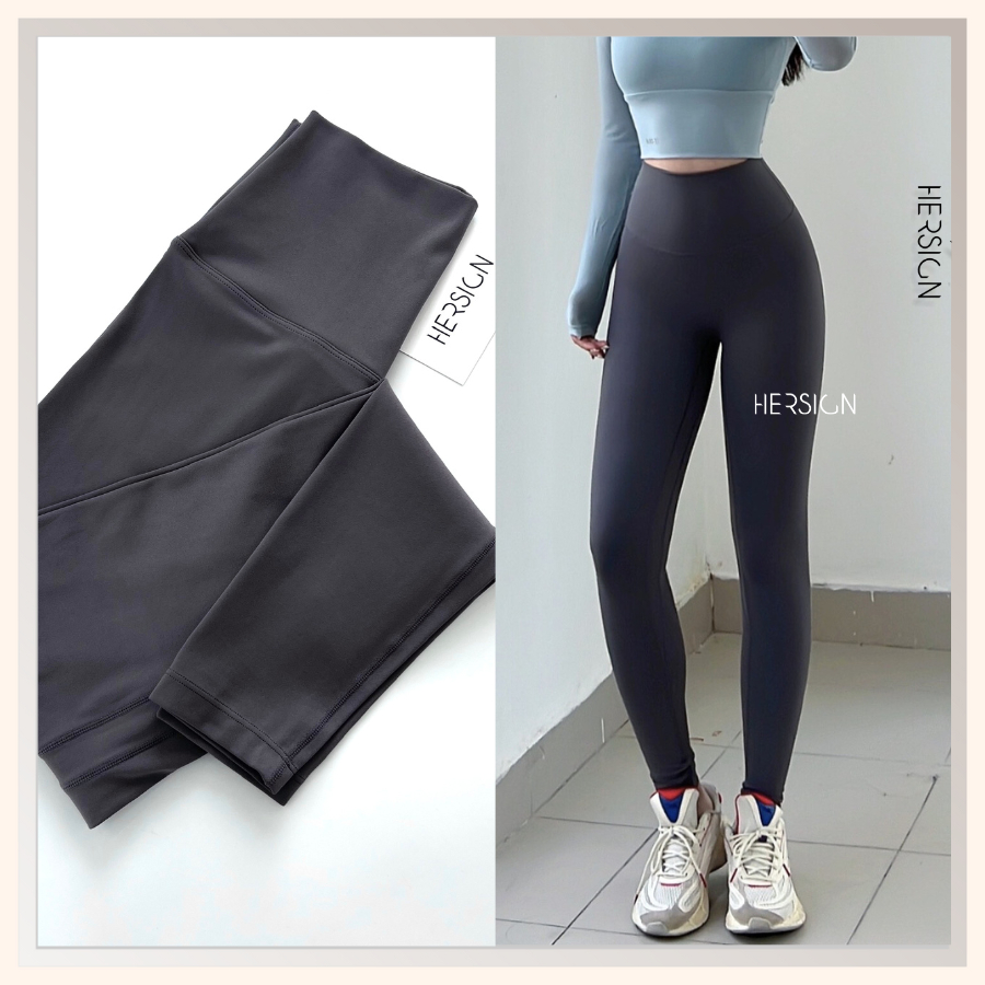 HERSIGN Quần legging tập yoga nữ Quần thể thao thun lạnh ôm dáng LEGGING31 BST HERSIGN CORELYNE