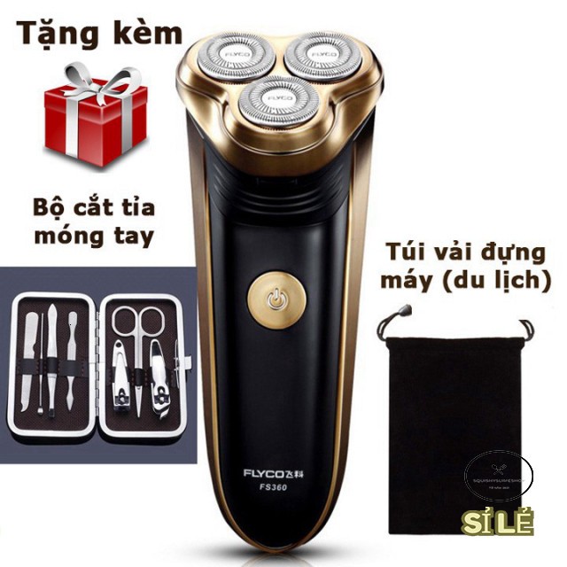 Máy cạo râu Flyco FS360 cho nam ,cạo không rát, ko cần dùng bọt cho salon tóc và barber sử dụng