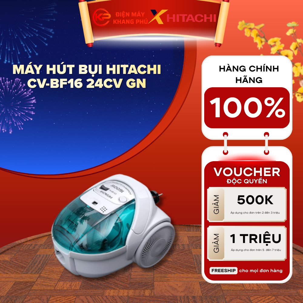 Máy hút bụi HITACHI CV-BF16 24CV GN