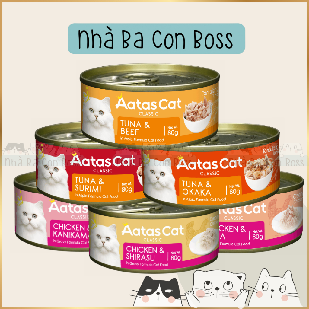 [Combo 12 Lon] Pate Cho Mèo Aatas 80g