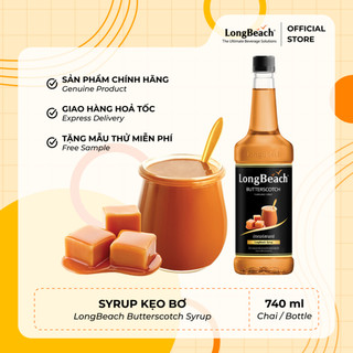 [HSD 04/11/2026] Siro Butterscotch (Kẹo Bơ) - LongBeach Butterscotch Flavoured Syrup 740 ml