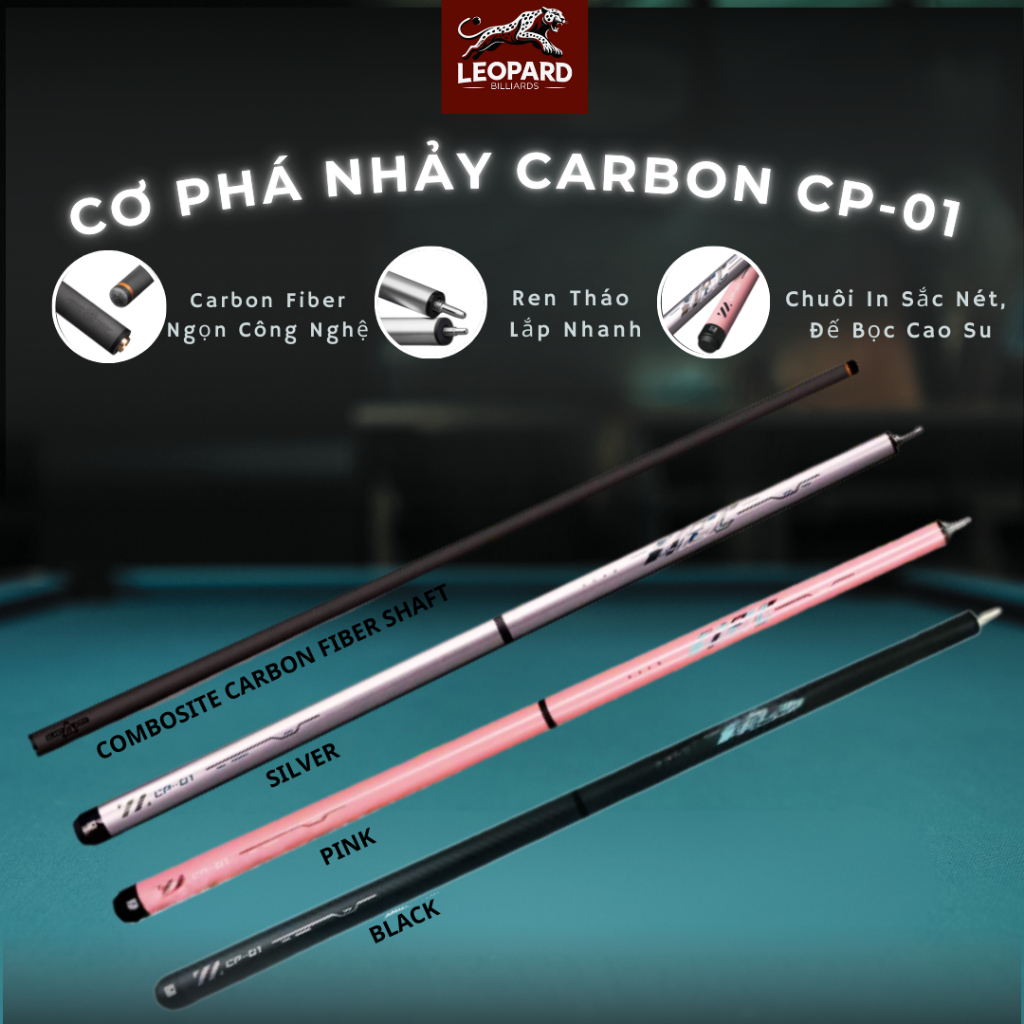Cơ Phá Nhảy Full Carbon CP 01 LITTLE MONSTER - Gậy 3 Khúc Siêu Bền Chuyên thực hiện các cú Phá Nhảy