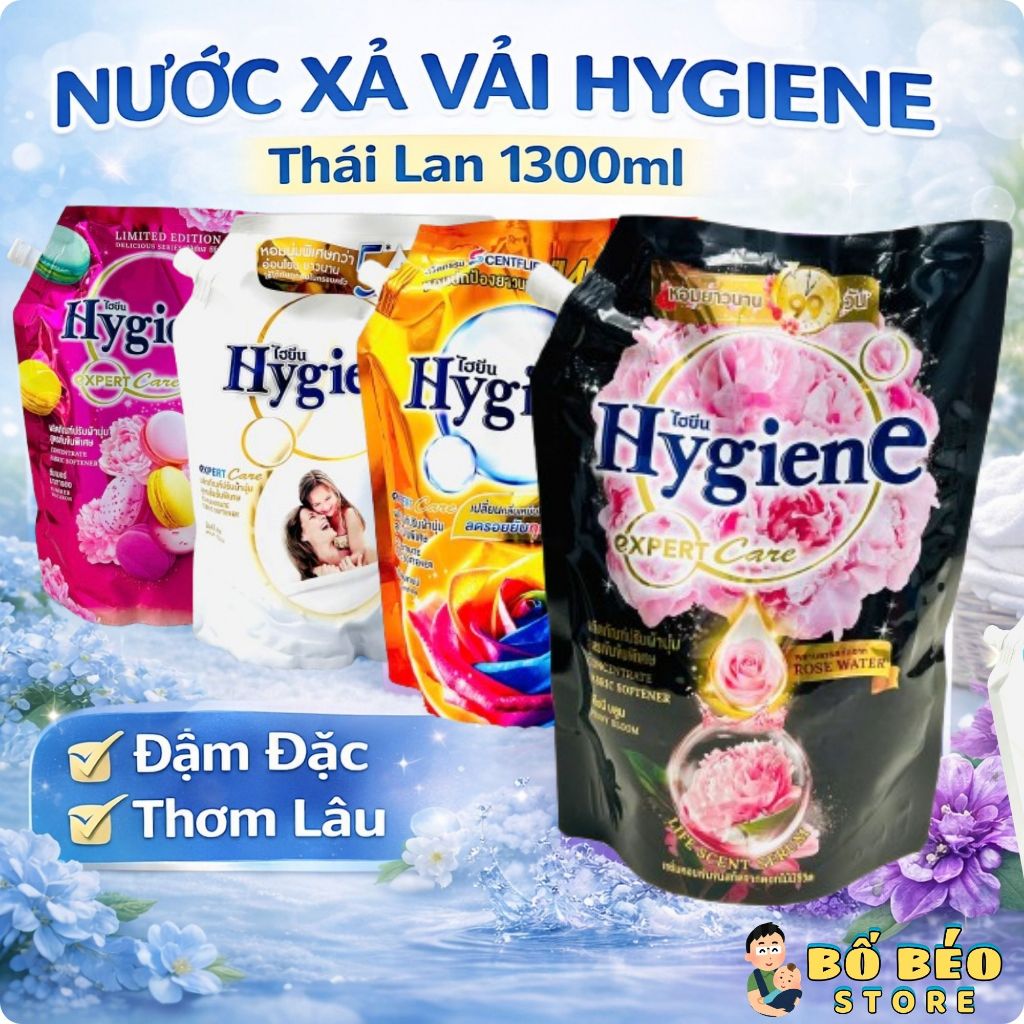 Nước Xả Vải Hygiene Thái Lan 1300ml Expert Care Đậm Đặc Hương Hoa Tự Nhiên