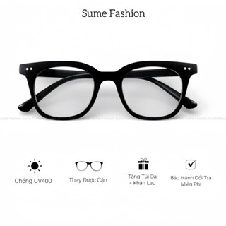 Mắt kính mát nam nữ thời trang Hàn Quốc tròng kính mắt vuông chống uv gọng cận thay được độ-268