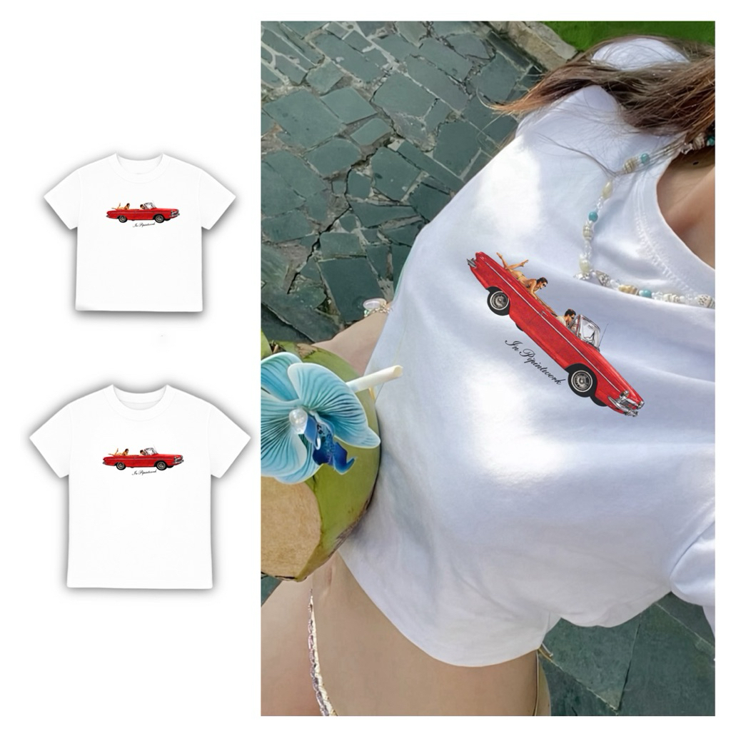 Áo Thun Nữ Baby Tee “CAR” - Kraken Drk 100% Cotton Women
