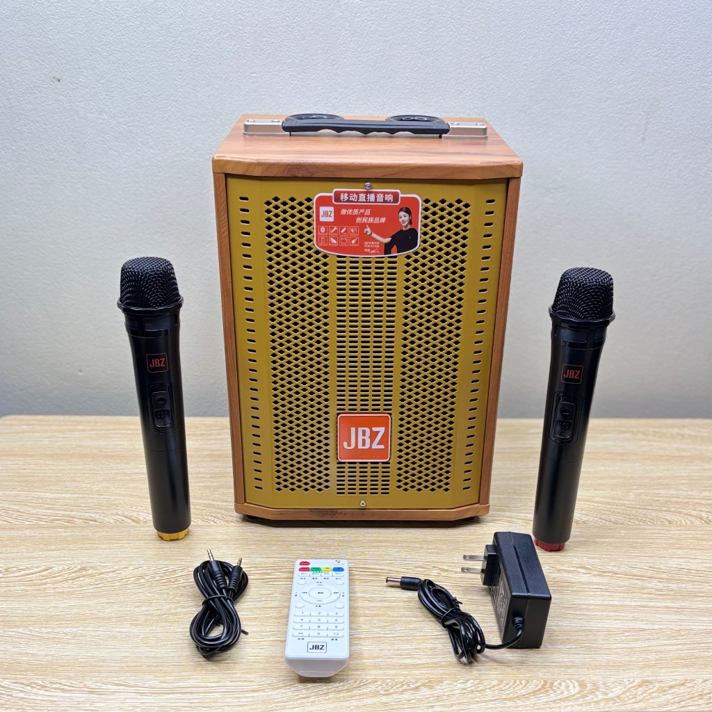Loa karaoke bluetooth JBZ J6 tặng 2 micro không dây