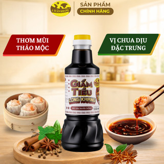 [Chai 500ml] Giấm Tiều (Giấm Đỏ) Long Khang – Gia Vị Hoàn Hảo Cho Dim Sum, Sủi Cảo, Hoành Thánh