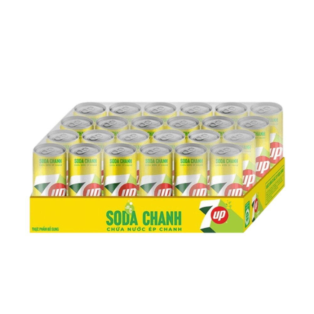Thùng 24 lon nước soda 7Up chanh 320ml (HT)