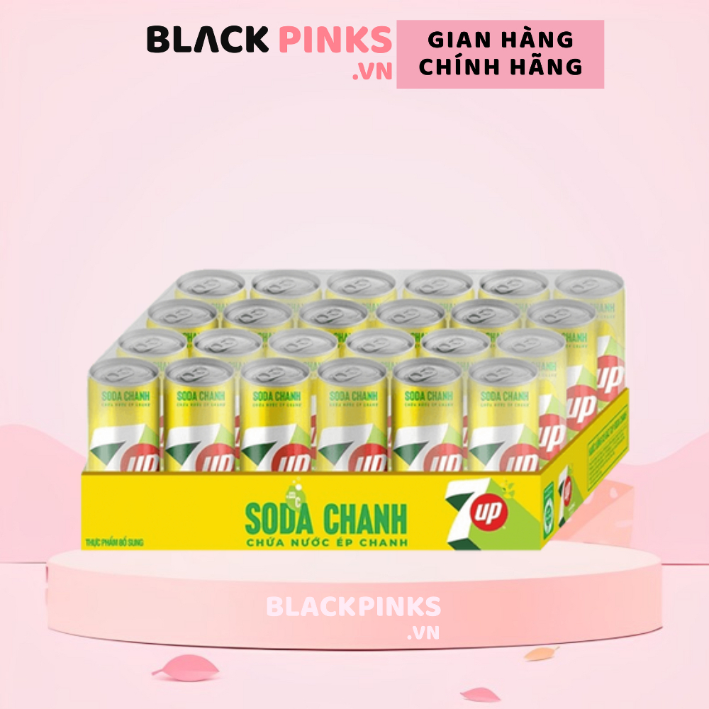 Thùng 24 lon nước soda 7Up chanh 320ml (Hỏa tốc)