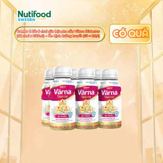 Combo 2 lốc 6 chai sữa bột pha sẵn Värna Diabetes (12 chai x 237ml)  - Ổn định đường huyết (GI = 26,9) - Varna