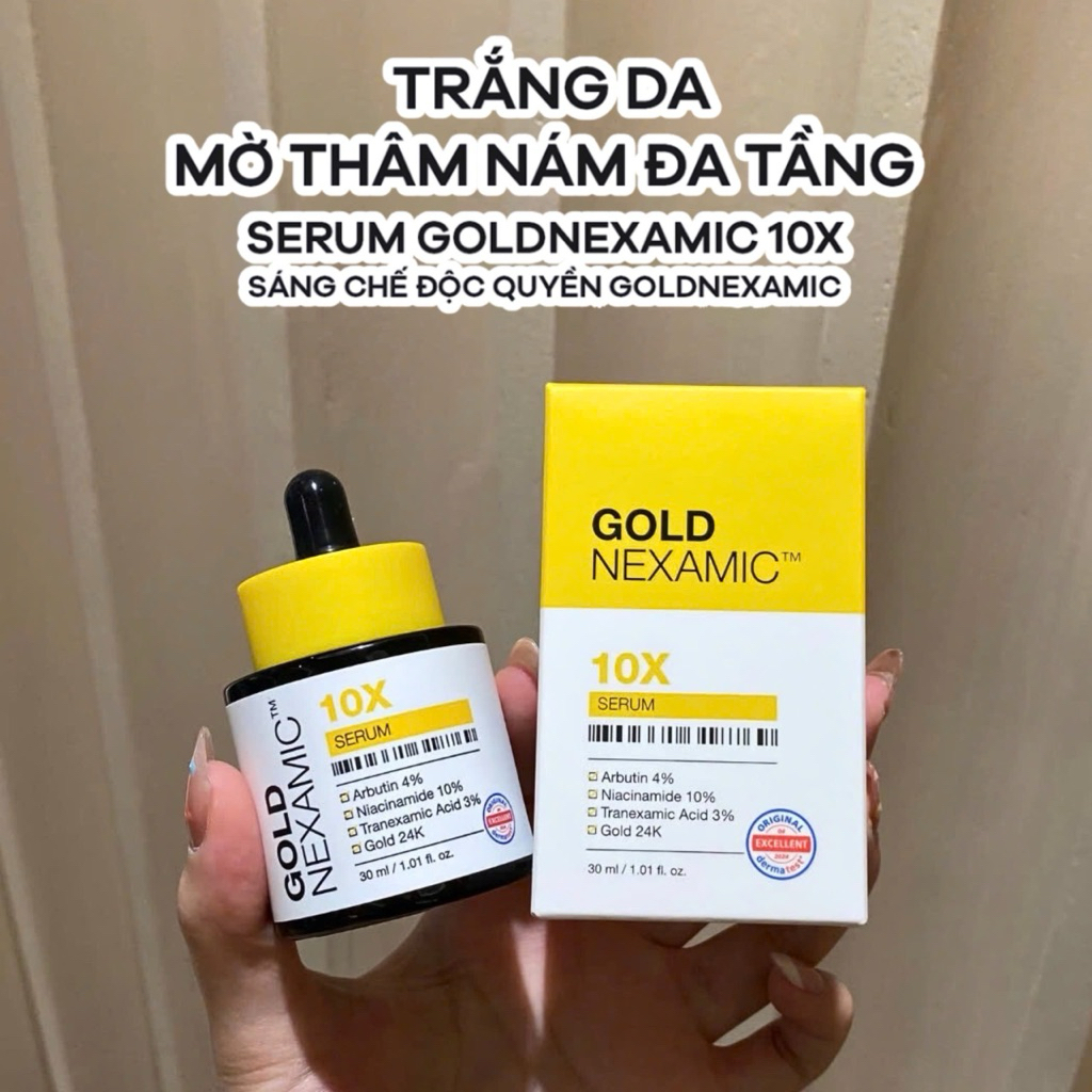 BỘ DƯỠNG TRẮNG-MỜ NÁM ĐA TẦNG GOLDNEXAMIC 10X ANODIN