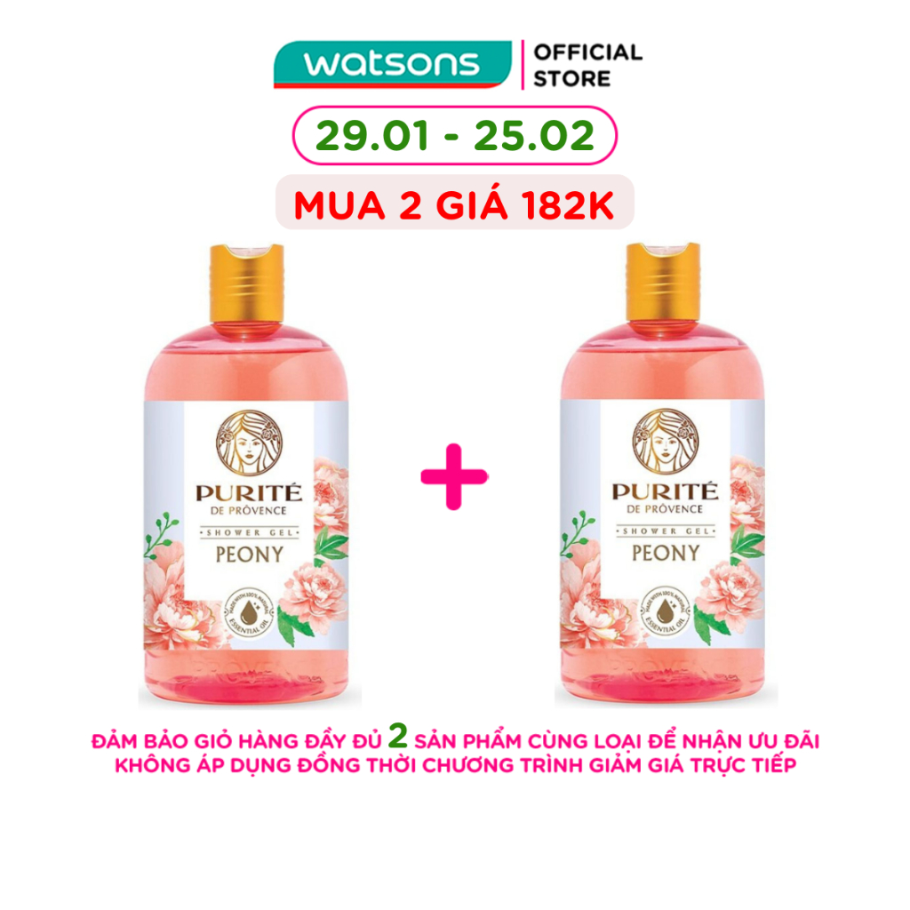 Sữa Tắm Purite Hoa Mẫu Đơn 500ml