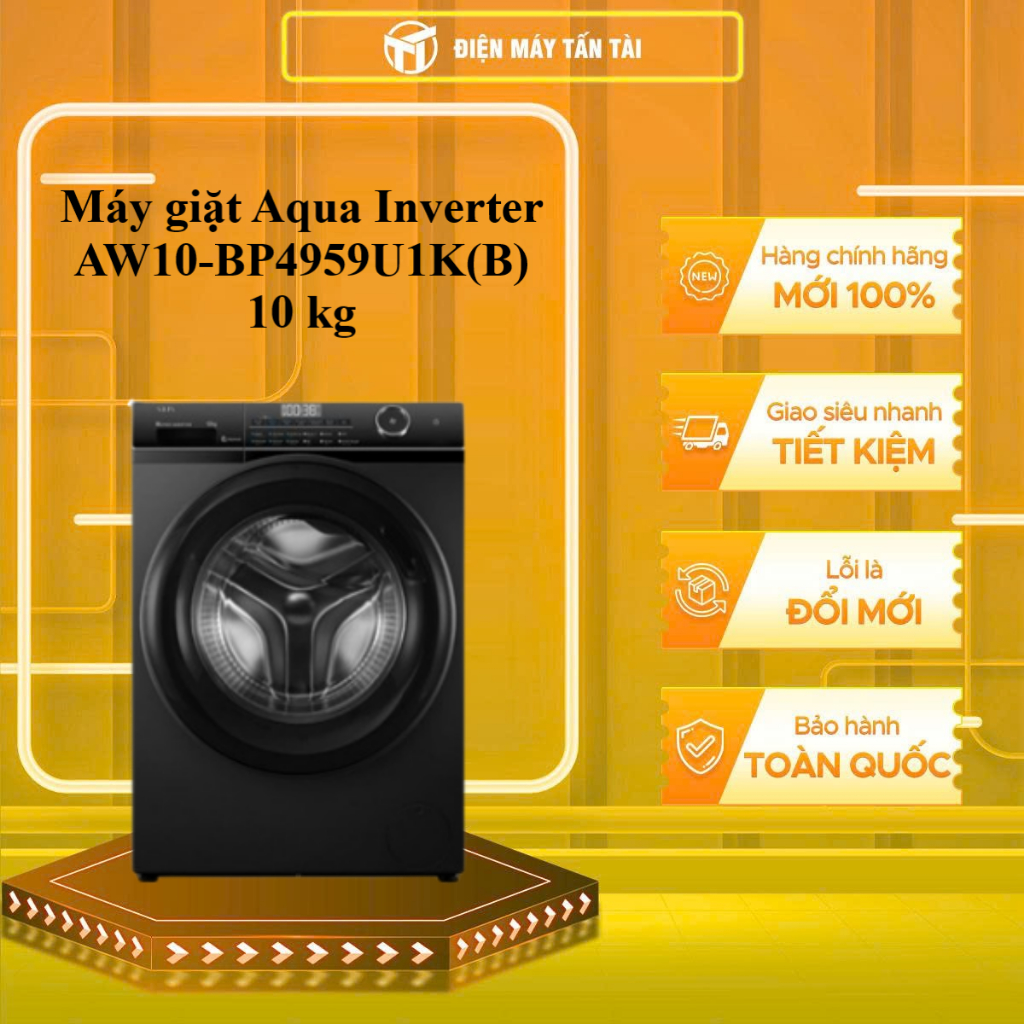 AW10-BP4959U1K(B) - Máy giặt Aqua Inverter 10 kg AW10-BP4959U1K(B) - GIAO TOÀN QUỐC