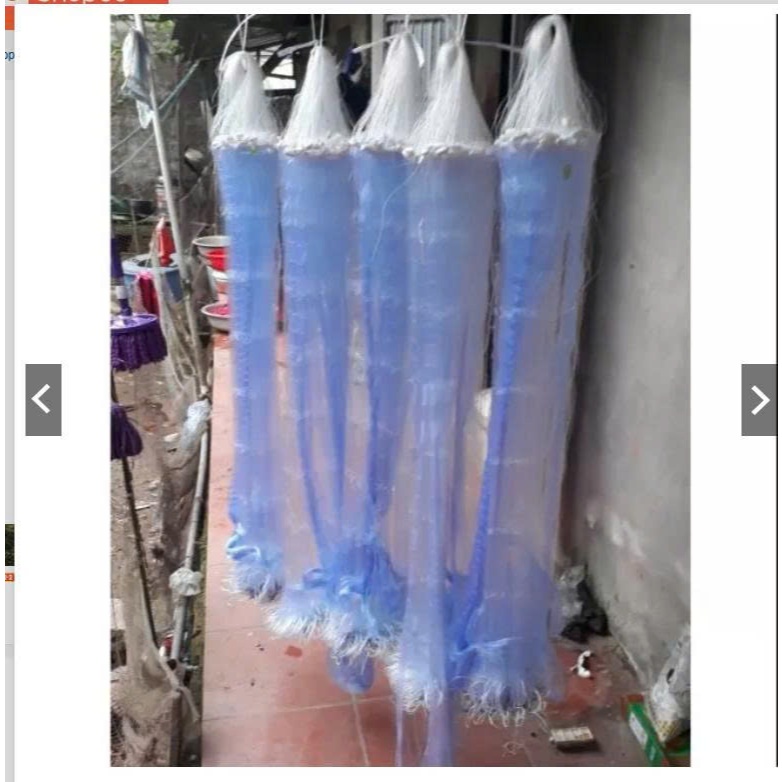Lưới đánh cá Thái xanh ( Then 4 - 8cm ) 6cm-then-3 - 3 màn - 1m2 - dài 80m