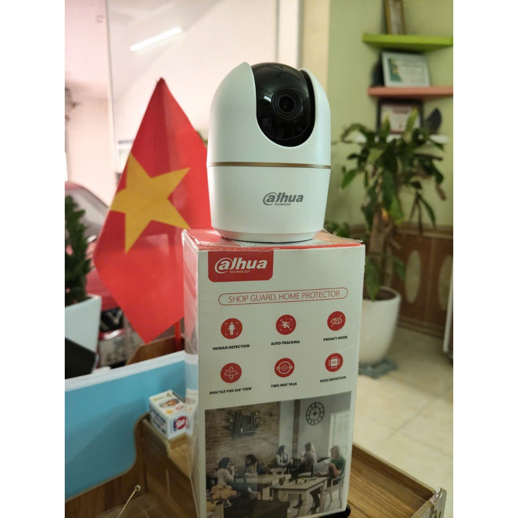 Camera không dây Dahua, xoay 360 độ, cảnh báo chuyển động, độ nét cao, dễ cài đặt và sử dụng
