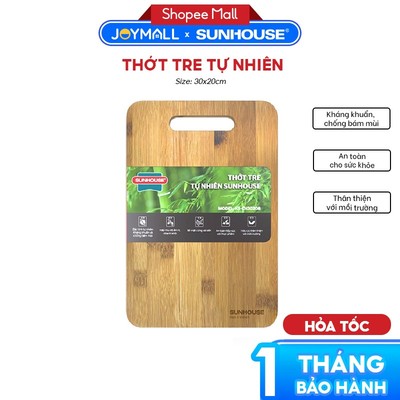 Thớt Tre Tự Nhiên Sunhouse KS-CH3020B, 30x20cm Hàng Chính Hãng- JoyMall