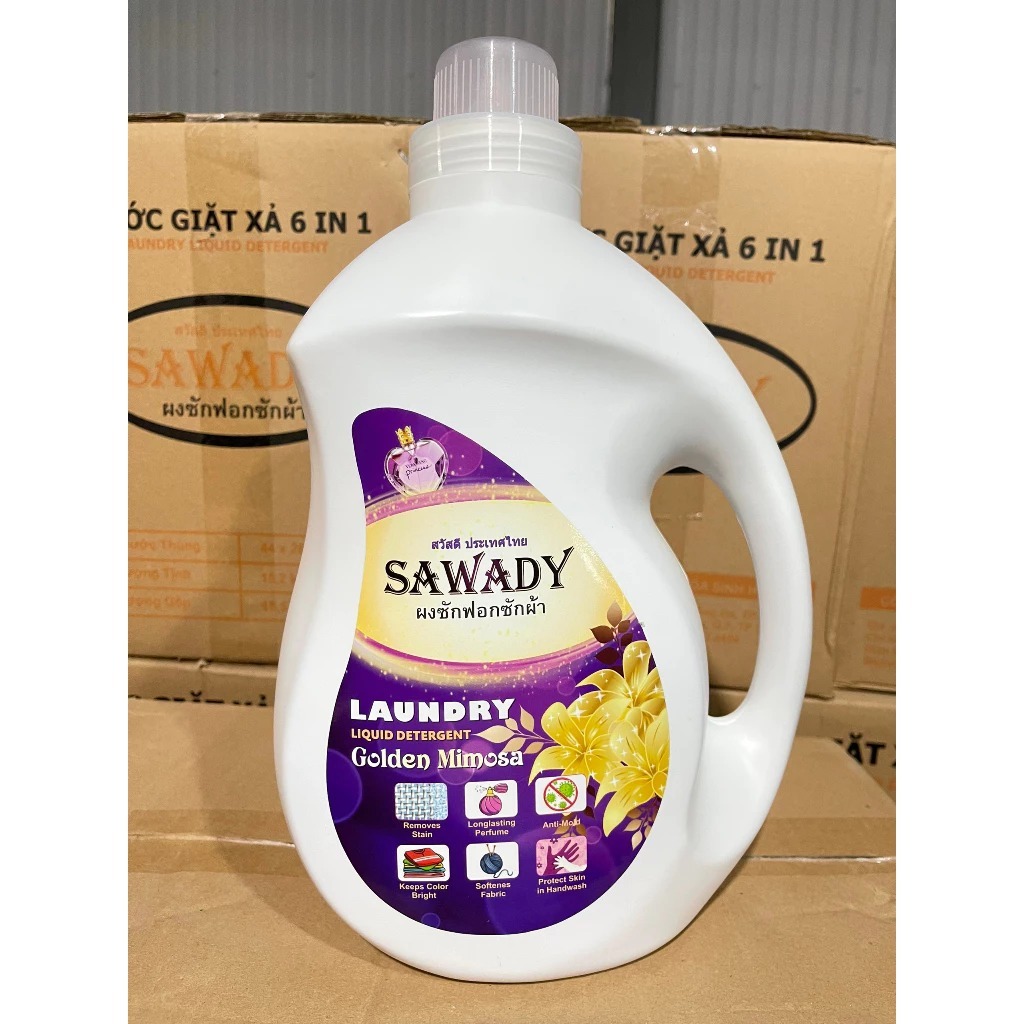 [Top Value] Nước Giặt Xả Siêu đậm đặc 6 In 1 Sawady 3,8L Hương Mimosa