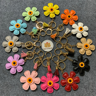 (ảnh thật) Phụ kiện, charm hoa hướng dương Pu dễ thương treo túi xách