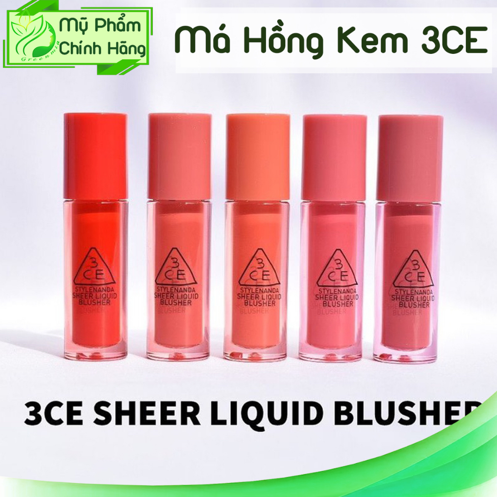 Má Hồng Kem 3CE VELVET LIQUID BLUSHER SO ALIVE CLASSIC MOOD VIENNA ROSE LIKE THAT RIDE FOR ME 3.4gCH