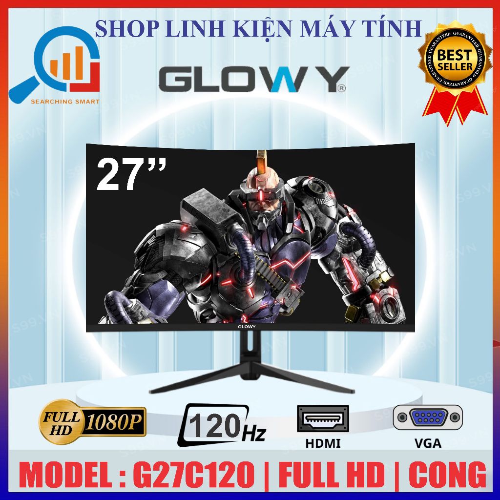 Màn Hình PC 27inch 120Hz CONG / PHẲNG hãng GLOWY - Mới 100% FULL HỘP PHỤ KIỆN - Hàng bảo hành 3 năm 