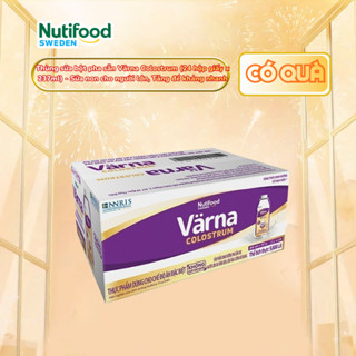 Thùng sữa bột pha sẵn Värna Colostrum (24 hộp giấy x 237ml) - Sữa non cho người lớn, Tăng đề kháng nhanh