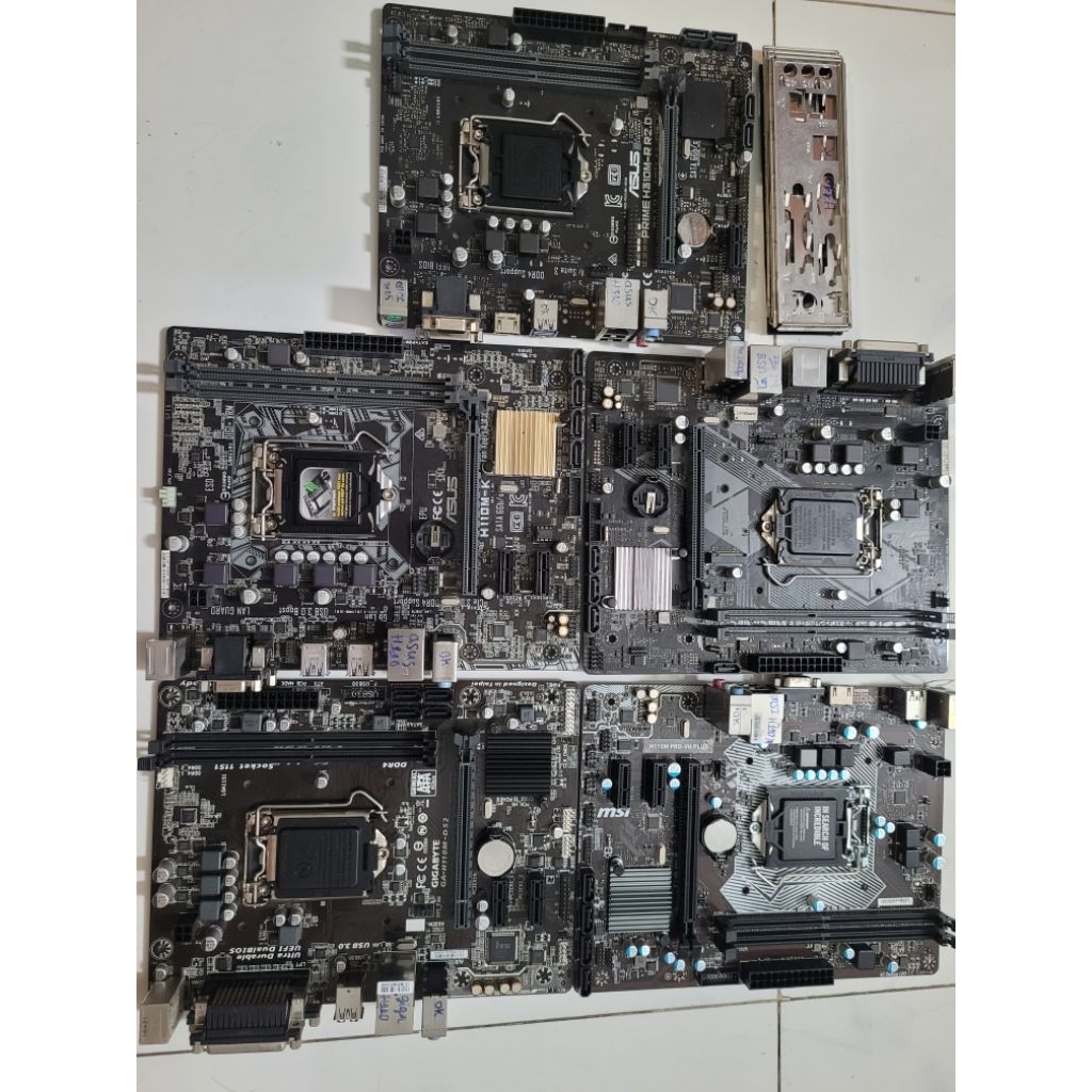 Bo mạch chủ máy tính asus, giga asrock h110 h310 và b360