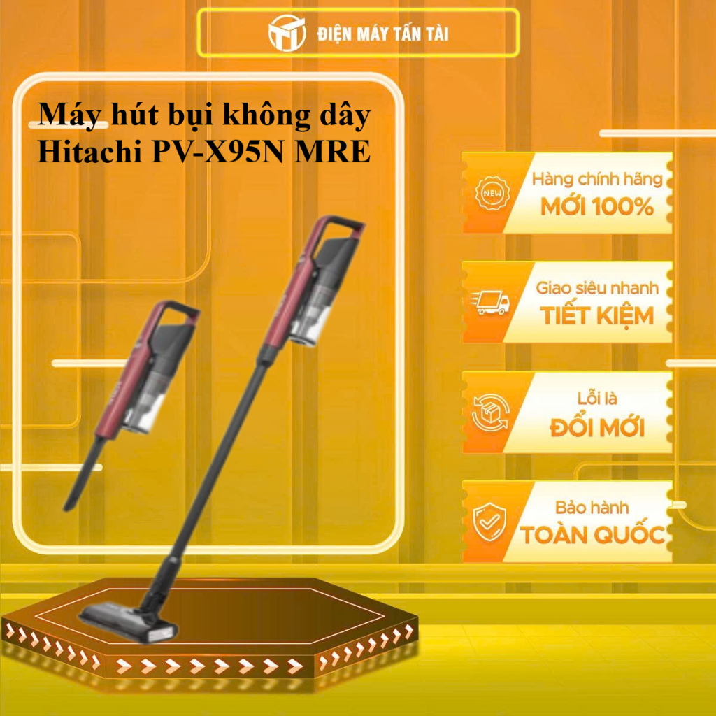 PV-X95N(MRE) - Máy hút bụi không dây Hitachi PV-X95N MRE - GIAO TOÀN QUỐC
