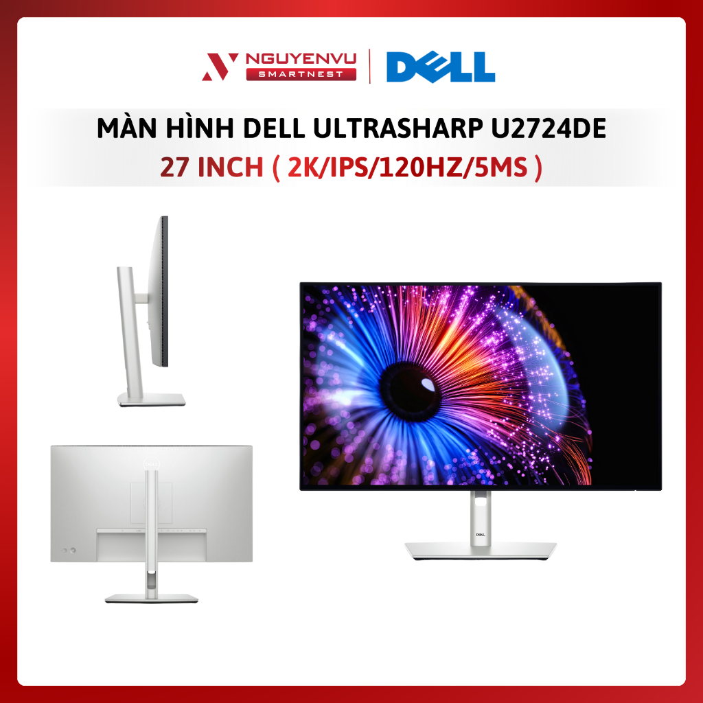Màn Hình Dell UltraSharp U2724DE 27 inch ( 2K/IPS/120Hz/5ms ) - Hàng Chính Hãng - Bảo Hành 3 Năm