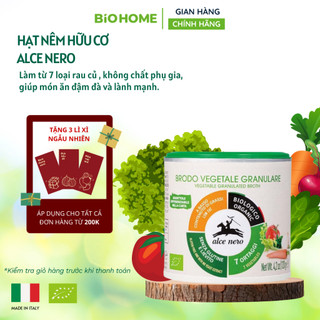 Hạt Nêm Rau Củ Hữu Cơ Alce Nero 120g - Không Chất Điều Vị, An Toàn Cho Bé Từ 1 Tuổi, Chứng Nhận EU Organic,Thuần chay
