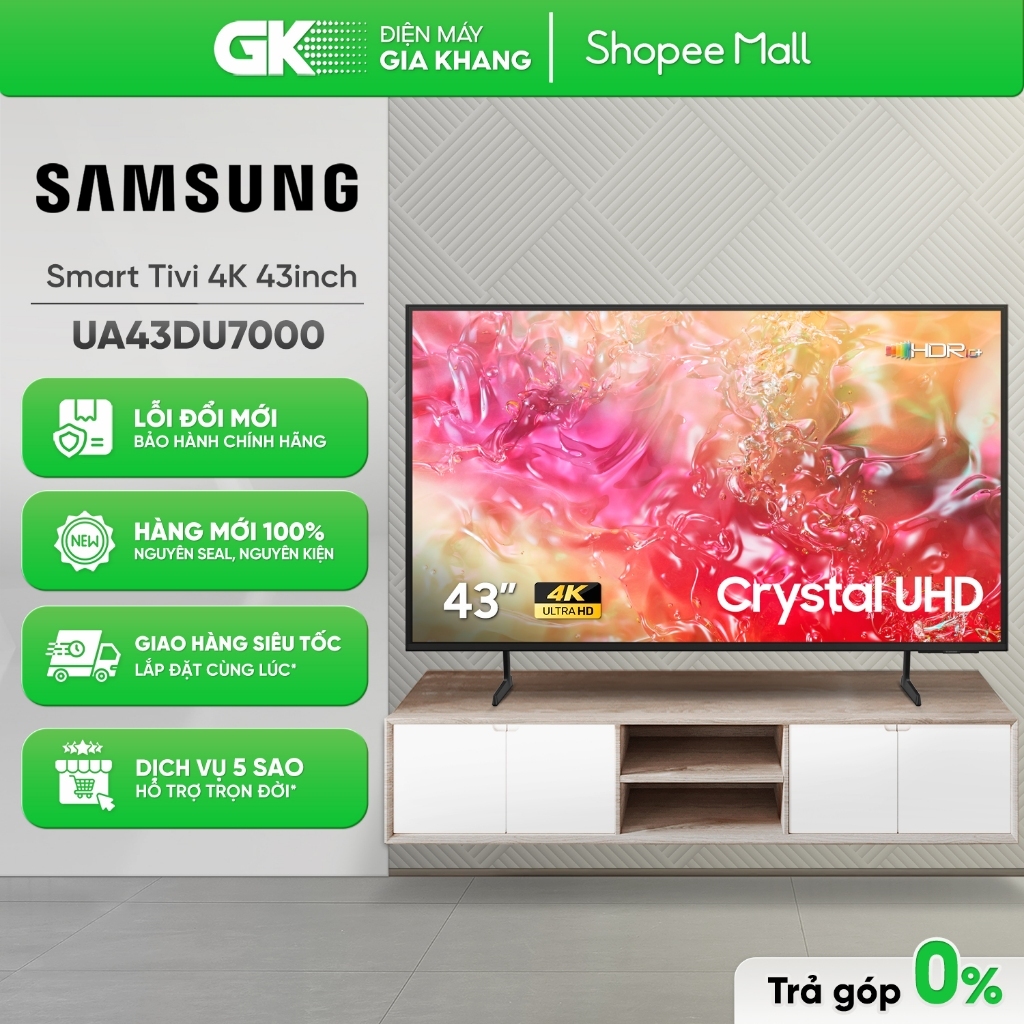 UA43DU7000 - Smart Tivi Samsung 4K 43 Inch UA43DU7000 [Freeship HCM]