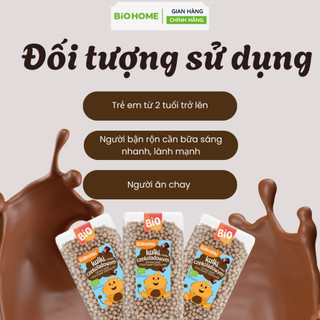 Ngũ cốc giòn vị socola hữu cơ Biominki - Nhập khẩu Ba Lan,100% chứng nhận EU Organic, giòn tan, cho bé từ 3Y (300g)
