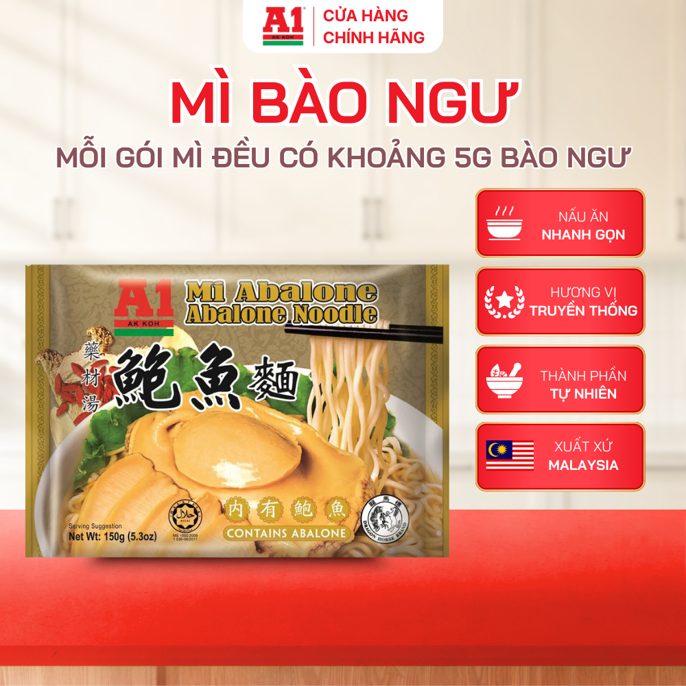 Mì Bào Ngư A1 150g Malaysia